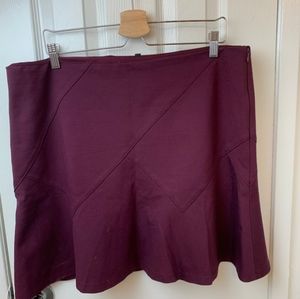 White House Black Market Burgundy Skater Skirt. 14
